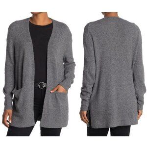 Madewell Size L Cozy Walker Cardigan Merino Wool Alpaca Long Open Front Gray NWT